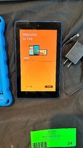 Amazon Fire tablet with cases and charger works