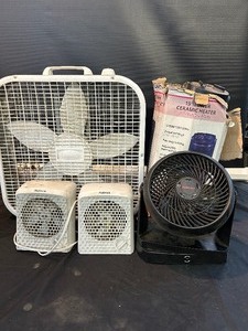 5 fans and heaters