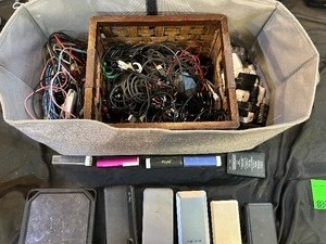 Large lot of assorted cell phone chargers