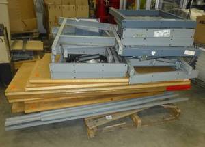 lot 8 image: 2 work tables, one 30x60, one 30x72 assembled