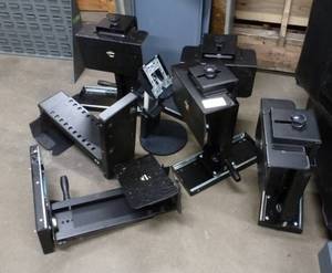 lot 15 image: Group of under desk mount keyboard tray assemblies