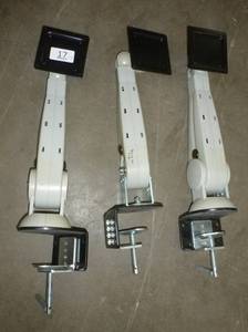 lot 17 image: 3 adjustable monitor mounts