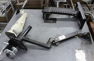 lot 35 image: 2 monitor mounts and an under desk keyboard tray mount