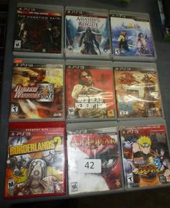 lot 42 image: 9 PS3 games