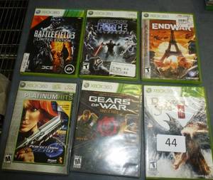 lot 44 image: 6 XBOX 360 games