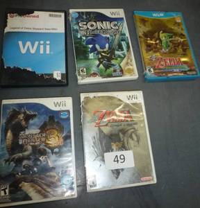 lot 49 image: 5 Wii games