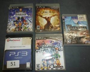 lot 51 image: 5 PS3 games