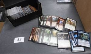lot 58 image: Box of MAGIC-The Gathering trading cards