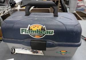 lot 67 image: Fishing tackle box with some contents
