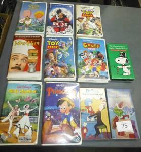 lot 75 image: Lot of Disney VHS