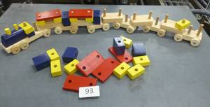 lot 93 image: Wooden train - nice condition
