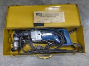 lot 128 image: AEG right angle drill
