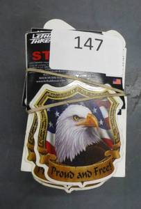 lot 147 image: Stack of 100 eagle stickers