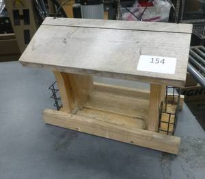 lot 154 image: Wood bird feeder