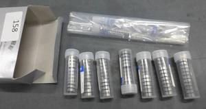 lot 158 image: Lot of 74 NHBB SSRF-4LL Open Flange Bearing 14 ID 58 OD, and 50 NHBB SSRIF6632 SS Open Flange Bearing ID 316 - OD 38 - 18 Width