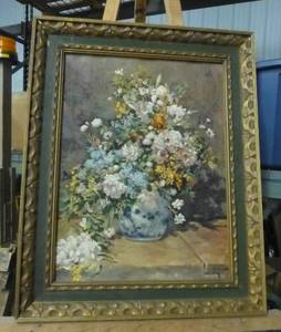 lot 204 image: Renoir replica Vase of flowers