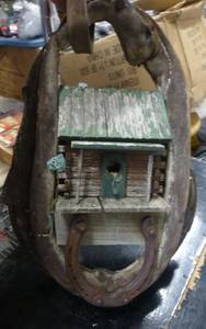 lot 233 image: Vintage Bird House made from Horse collar