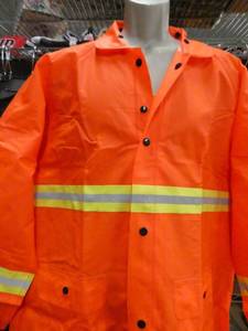 lot 87 image: 3 Sets of Mens Rain suits Jacket and Bibs size 4XL-Blaze Orange