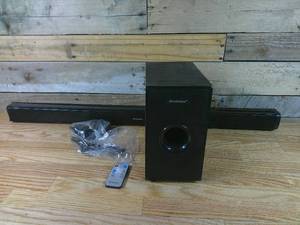 lot 12 image: Brookstone Sound Bar and Subwoofer