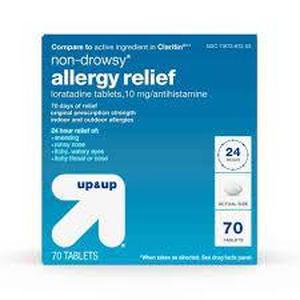 lot 116 image: Set of Loratadine Allergy Relief Tablets & Fexofenadine Hydrochloride Allergy Relief Tablets - up & up