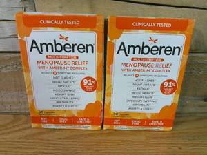 lot 127 image: Lot of 2 Amberen Multi-Symptom Menopause Relief, 90 Capsules-Exp 0426