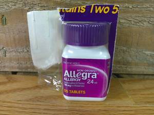 lot 128 image: Allegra Allergy 24 Hour Tablets-180 mg- 55 tablets-Exp 1124