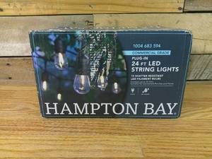 lot 53 image: 12-Light 24 ft. IndoorOutdoor String Light with S14 Single Filament LED Bulbs
