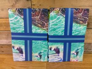 lot 124 image: Set of 2 Whitley Willows Microfiber Beach Towel 35 x 70 Turtle Beach Ocean