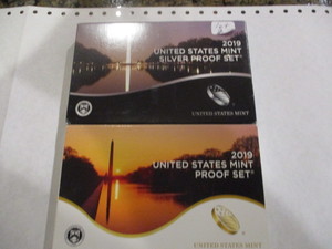 2019 United States Silver Proof set and 2019 United States Proof Set.