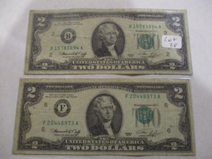 2- 1976 $2 Federal Notes