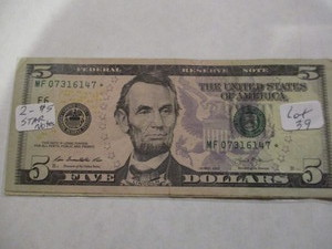 2- 2013 $5 Star Notes