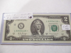 Uncirculated 2017A $2 Federal Reserve Star Note