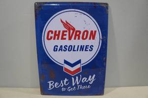 lot 24 image: Raised Metal Sign Chevron