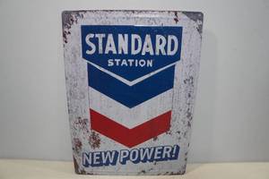lot 25 image: Raised Metal Sign Standard