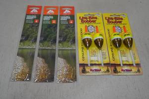 lot 39 image: 3 8-Packs Snells Aberdeen Hooks with Lite Bite Bobbers