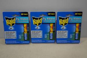 lot 99 image: 3 10-Packs Raid Fly Ribbons