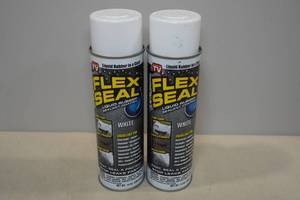 lot 108 image: 2 Flex Seal Liquid Rubber Spray -White