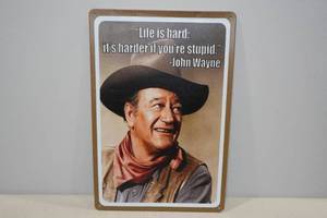 lot 192 image: John Wayne Metal Sign