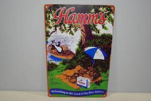 lot 193 image: Hamms Beer Metal Sign