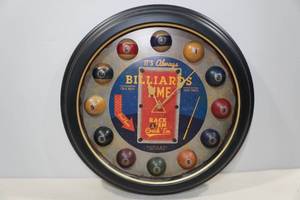 lot 207 image: Billiard Pool Clock