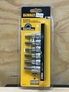 lot 101 image: New DeWalt 6 Pc Hex Socket Set Model # DWMT17999D