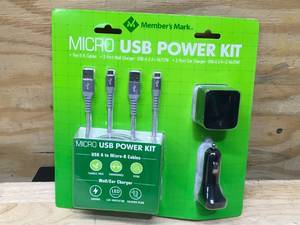 lot 120 image: Members Mark Micro USB Power Kit