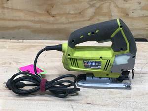 lot 118 image: Used RYOBI 4.8 Amp Corded Variable Speed Orbital Jig Saw Model # JS481LG (Tested And Works)