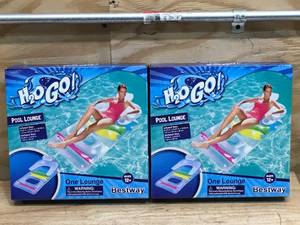 lot 143 image: Lot of 2 - H2O Go Inflatable Pool Loungers