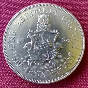 lot 16 image: 1964 Bermuda Silver Crown