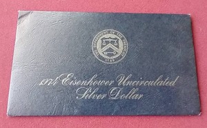 lot 21 image: 1974 Eisenhower Uncirculated Silver Dollar
