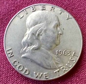 lot 41 image: 1963-D Franklin Half Dollar