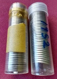 lot 52 image: (2) Vintage Nickel Tubes - 1952 & 1956