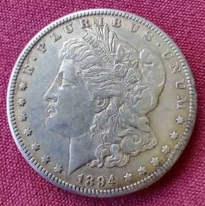 lot 57 image: 1894-S Morgan Dollar - NICE
