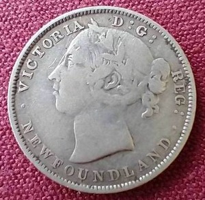 lot 77 image: 1899 Newfoundland Silver 20 Cents Coin